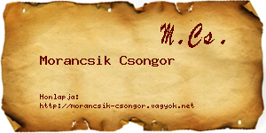 Morancsik Csongor névjegykártya